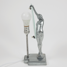 Load image into Gallery viewer, Art Deco Chrome Nude Orb Lamp
