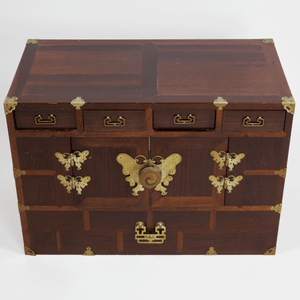 Antique Chinese Butterfly Stacking Cabinet - Two Pieces [Oversize]