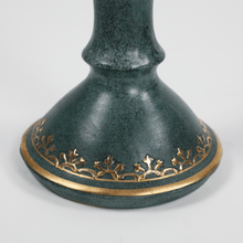Load image into Gallery viewer, S/2 Marbled Ceramic + Gold Inlay Candlesticks

