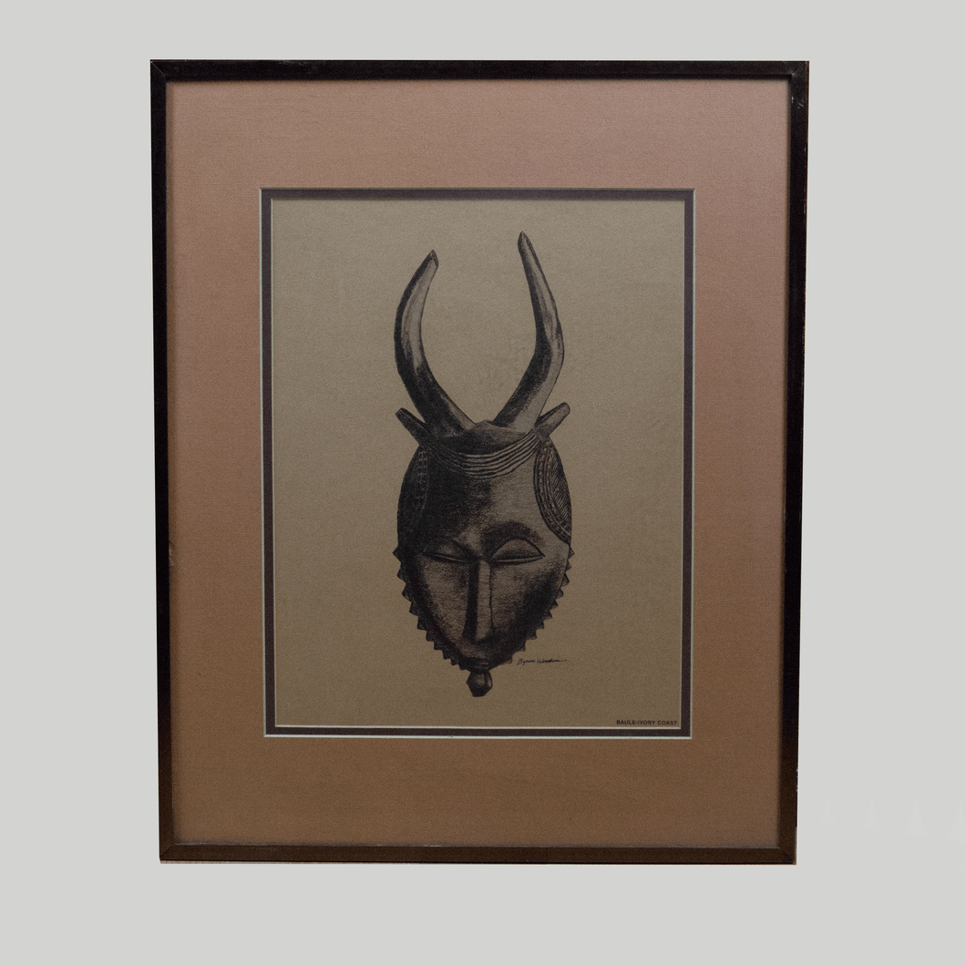 Framed Baule Mask Print