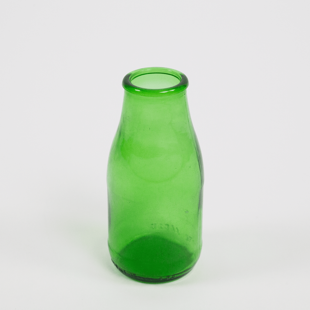 Vintage Green Glass Bottle Vase