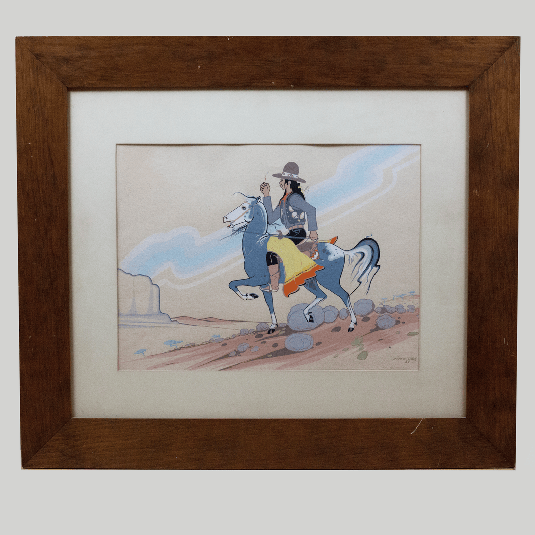 Robert Chee, Signed Native American Print, Framed + Matted [Oversize]