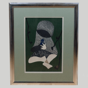 Child with Bird, Framed + Matted Print [Oversize]