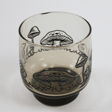 Load image into Gallery viewer, S/2 Midcentury Smoked Glass Mushroom Glasses
