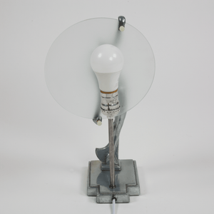 Art Deco Chrome Nude Orb Lamp