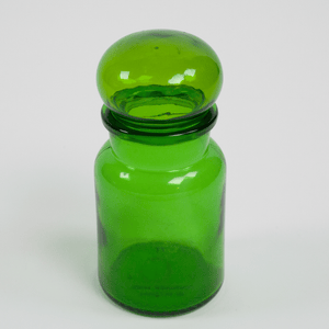 Vintage Green Glass Belgian Apothecary Jar
