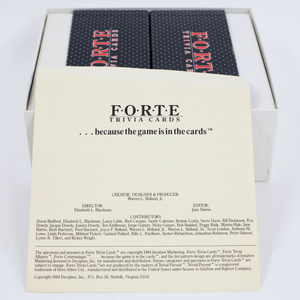 c.1984 Forte Trivia Cards