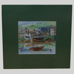 Pam McGraa - "Mousehole" Matted Watercolor Print - New in Plastic Casing