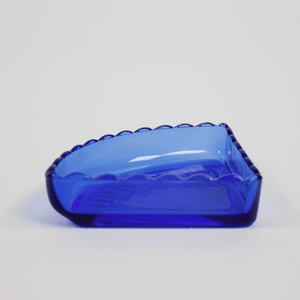 S/4 Arrangeable Blue Glass Dessert / Serving Plates