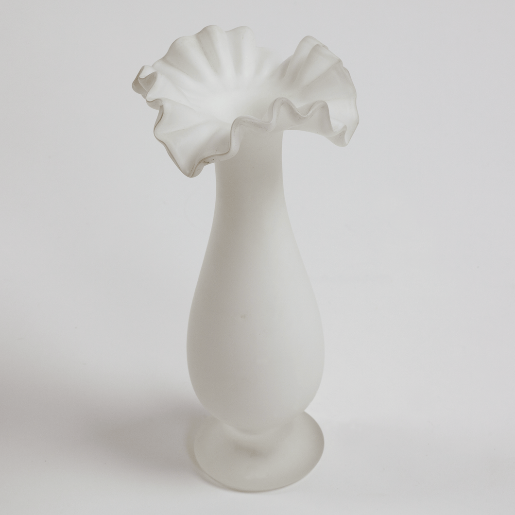 White Ruffle Vase