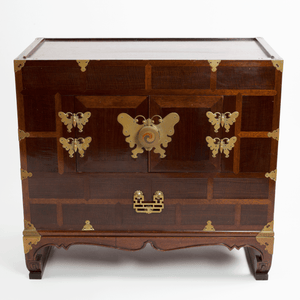 Antique Chinese Butterfly Stacking Cabinet - Two Pieces [Oversize]